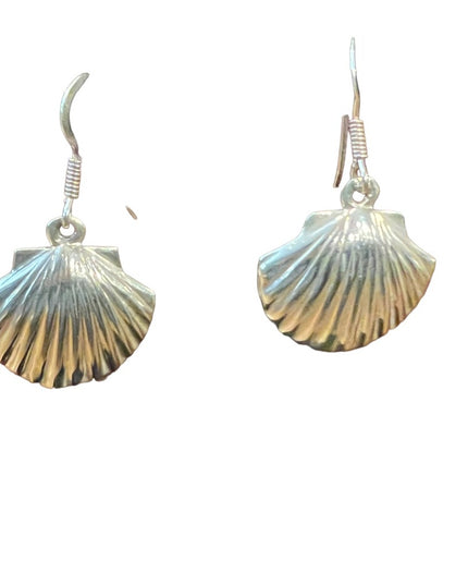 Sterling silver 925 sea shell design dangle earrings
