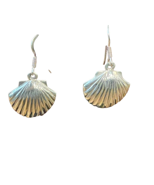 Sterling silver 925 sea shell design dangle earrings