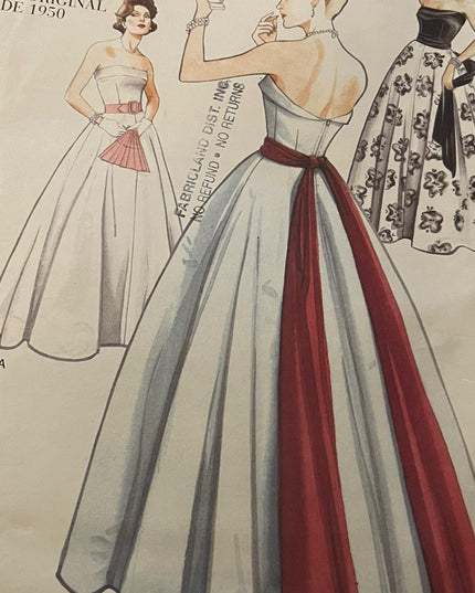 Vintage Vogue Sewing pattern womens Party Dress Uncut Sz 14