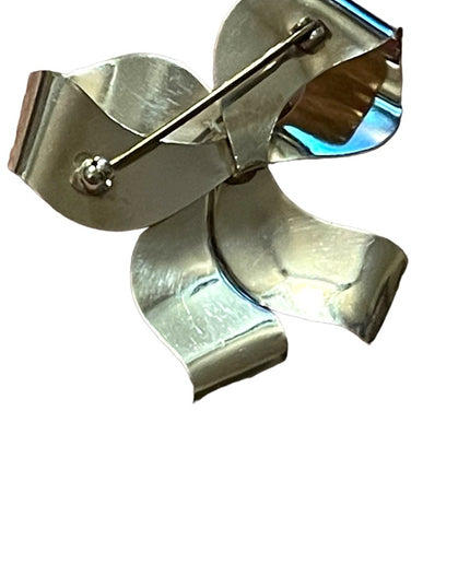 Vintage Sterling silver 925 Ribbon Bow brooch