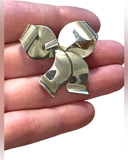 Vintage Sterling silver 925 Ribbon Bow brooch