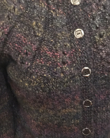 Hand knit button down soft merino Sweater knitted cardigan