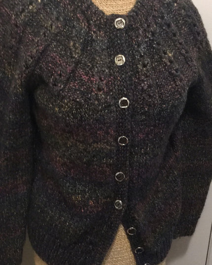 Hand knit button down soft merino Sweater knitted cardigan