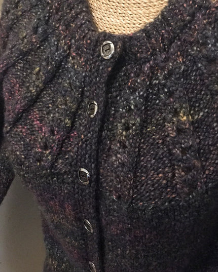 Hand knit button down soft merino Sweater knitted cardigan