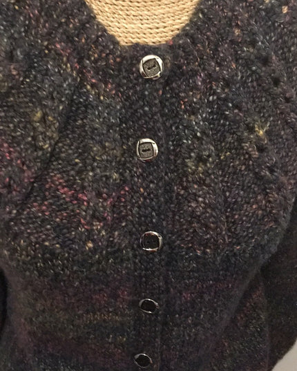 Hand knit button down soft merino Sweater knitted cardigan