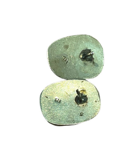 Vintage sterling silver handmade 1970s Tiger eye earrings