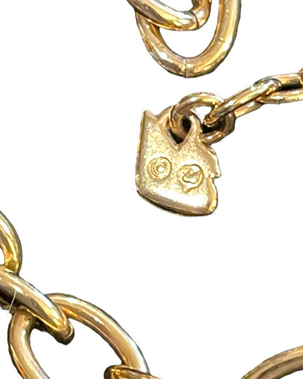 Swarovski Authentic (swan) Rose gold heart rhinestone pendant charm bracelet