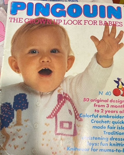 Lot of 5 Phildar Pingouin BABY knitting books VG