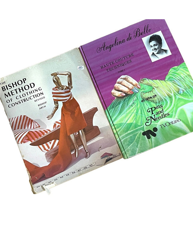 Lot of 2 Vintage Rare SEWING BOOKS Bishop Method Angelina Di Bello Haute Couture