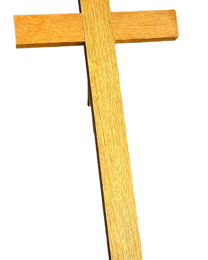 Vintage wood & copper Crucifix Jesus Religious