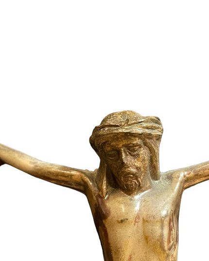 Vintage Crucifix Wood & Metal Catholic Religious Jesus