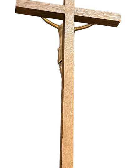 Vintage Crucifix Wood & Metal Catholic Religious Jesus