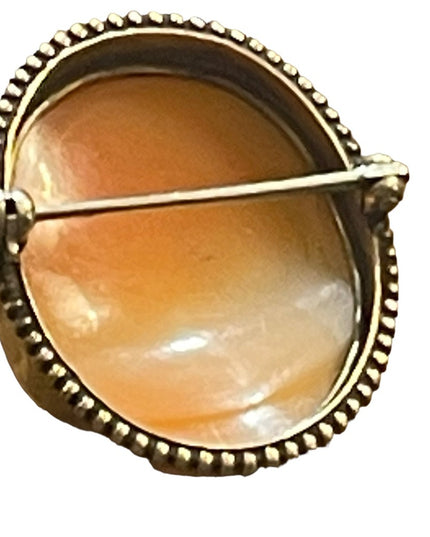 Antique 14K gold (GF?) Victorian Sardonyx Stone Stunning Cameo brooch rope edge