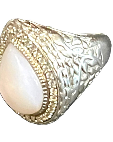 Stunning designer DP 925 sterling Moonstone fancy heavy handmade ring