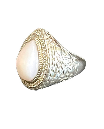Stunning designer DP 925 sterling Moonstone fancy heavy handmade ring