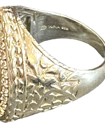 Stunning designer DP 925 sterling Moonstone fancy heavy handmade ring