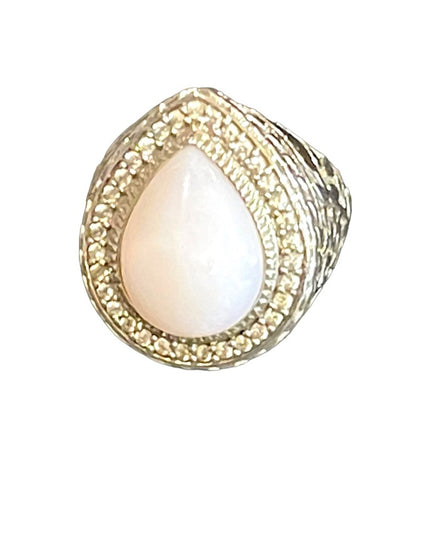 Stunning designer DP 925 sterling Moonstone fancy heavy handmade ring