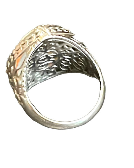 Stunning designer DP 925 sterling Moonstone fancy heavy handmade ring