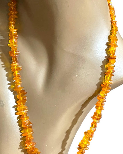 Baltic honey Amber chip Necklace 24” imported