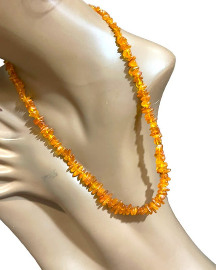 Baltic honey Amber chip Necklace 24” imported