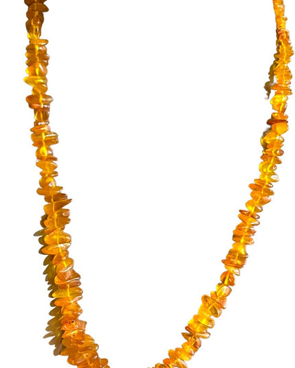 Baltic honey Amber chip Necklace 24” imported