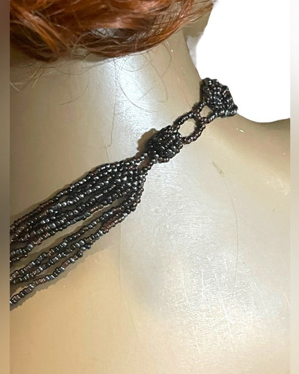 Multi strand seed bead & amethyst lovely Necklace