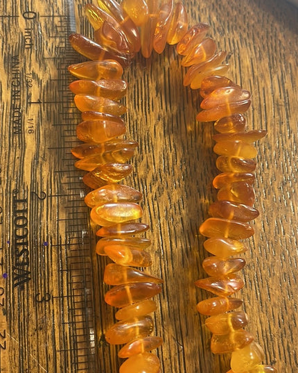 Baltic honey Amber chip Necklace 24” imported