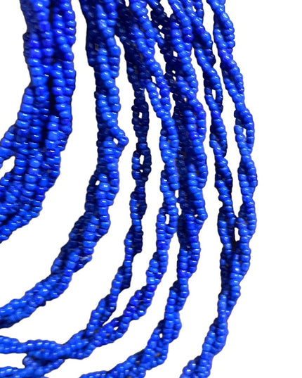 Lovely Nautical Blue seed beed graduated MULTI strand hand made necklace