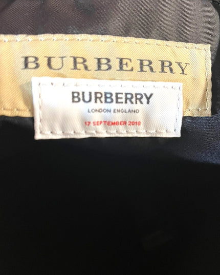 BURBERRY Nylon London England Print Logo Flat Tote Bag Black Authentic shopper