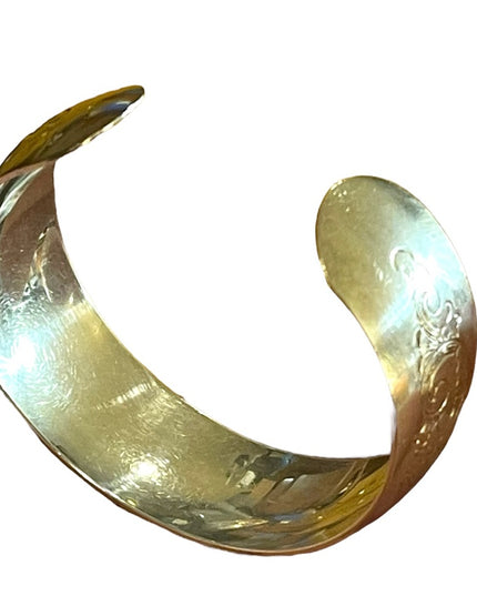 Stunning vintage S Kirk & Son Etched sterling silver 925 Bangle