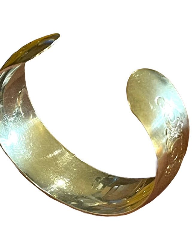 Stunning vintage S Kirk & Son Etched sterling silver 925 Bangle