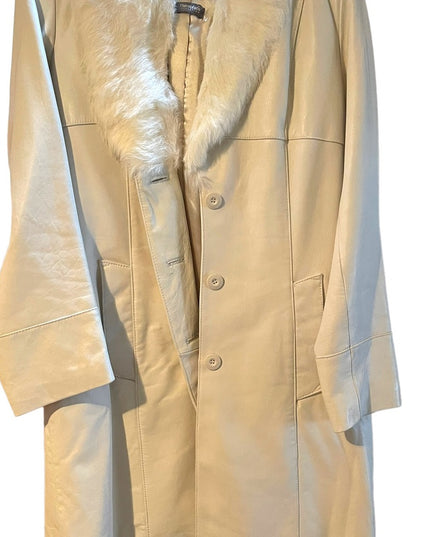 NWOT Wilsons Leather Winter white fox fur collar  3/4 Coat jacket Thinsulate