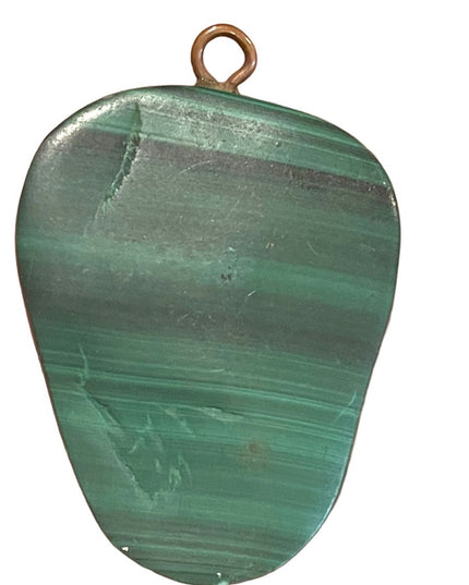 Antique Finely Carved Mexico Mask Malachite Pendant Tribal Heavy stone