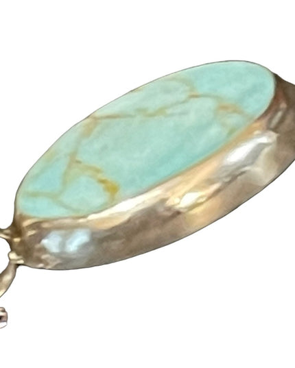 Sterling silver 925 Synthetic turquoise? Pendant necklace