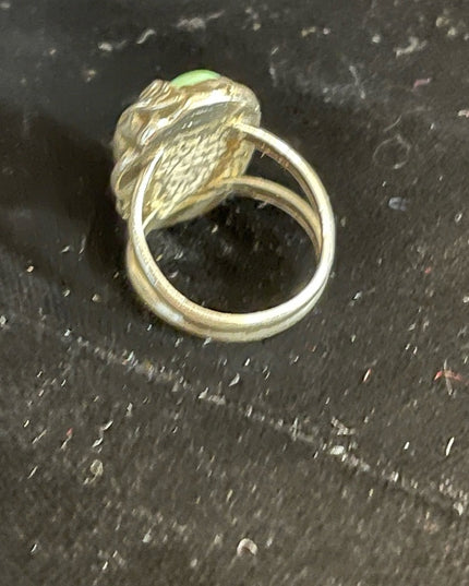 Vintage 1970s Navajo Native American Turquois handmade ring Southwestern