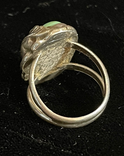 Vintage 1970s Navajo Native American Turquois handmade ring Southwestern
