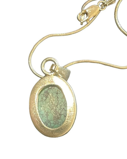 Sterling silver 925 Turquoise Native Southwestern Pendant necklace rope chain