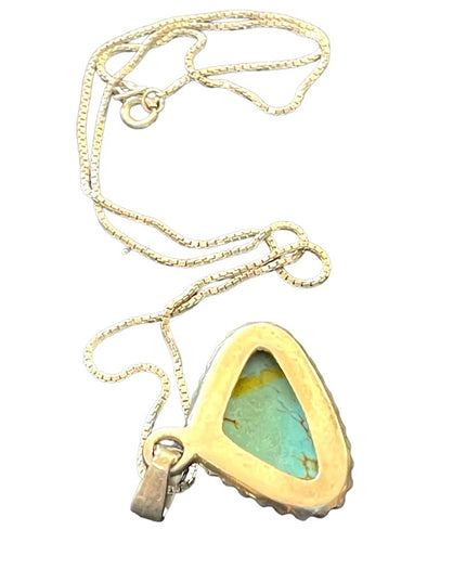 Vintage Southwestern Native Stabilized Turquoise sterling silver 925 necklace