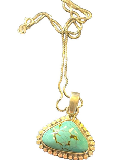 Vintage Southwestern Native Stabilized Turquoise sterling silver 925 necklace