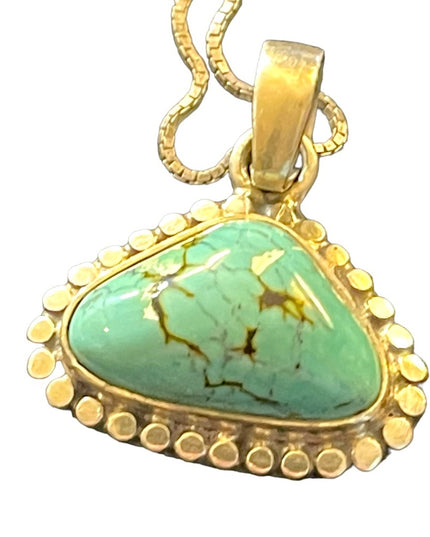 Vintage Southwestern Native Stabilized Turquoise sterling silver 925 necklace
