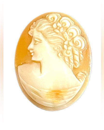 Antique hand carved shell Cameo UNSET Large