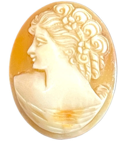 Antique hand carved shell Cameo UNSET Large