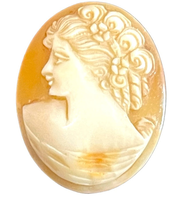 Antique hand carved shell Cameo UNSET Large