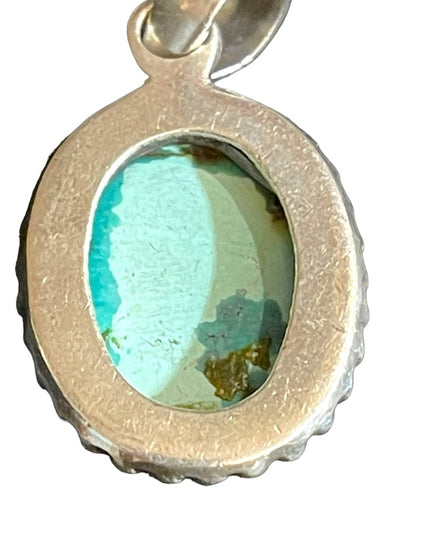 Stunning Southwestern Sterling silver Stabilized Turquoise cabachon pendant