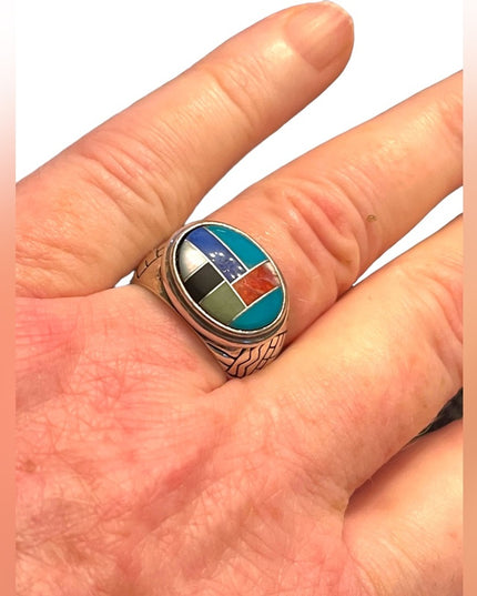 Vintage Carolyn Pollack Relios Sterling silver 925 Zuni stone Southwestern