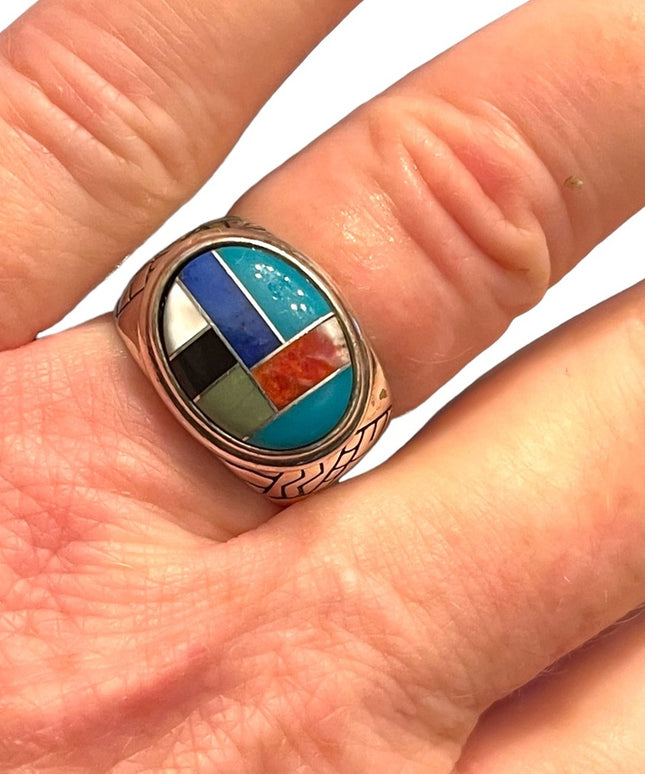 Vintage Carolyn Pollack Relios Sterling silver 925 Zuni stone Southwestern