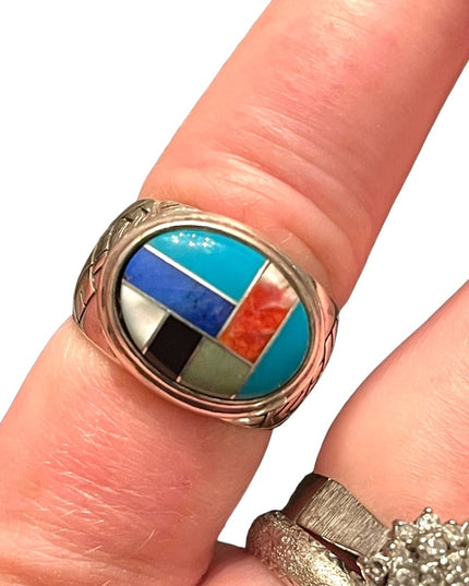 Vintage Carolyn Pollack Relios Sterling silver 925 Zuni stone Southwestern