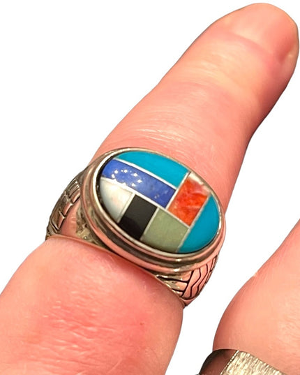 Vintage Carolyn Pollack Relios Sterling silver 925 Zuni stone Southwestern
