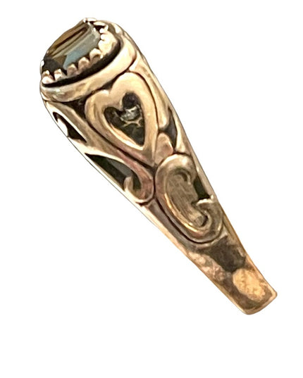 Sterling silver 925 Hematite Heart Southwestern WM fancy ring