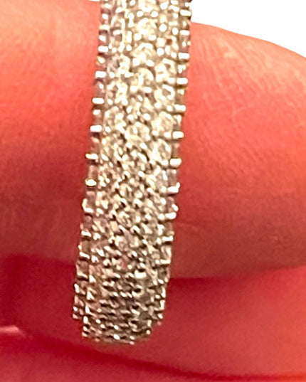 Lovely Stunning 925 Sterling silver CZ fancy infinity rhinestone band ring